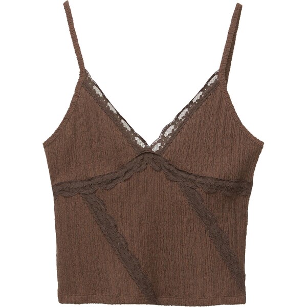 Pull&Bear Top PACIFIC hnedá 65889277