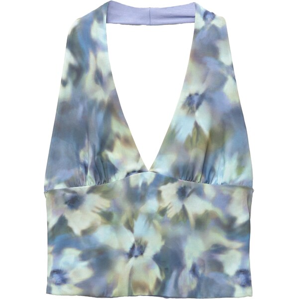 Pull&Bear Top zafírová / pastelovo modrá / olivová / pastelovo zelená 65889267