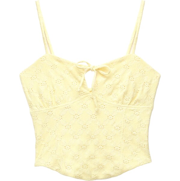Pull&Bear Top pastelovo žltá 65889464