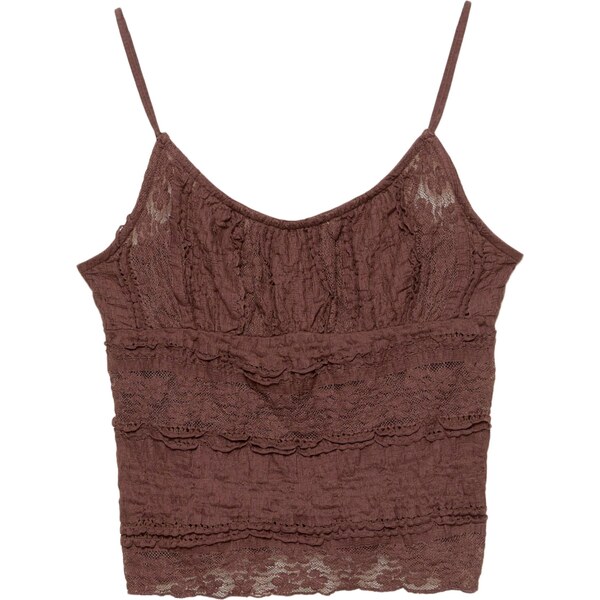 Pull&Bear Top hnedá 65890057