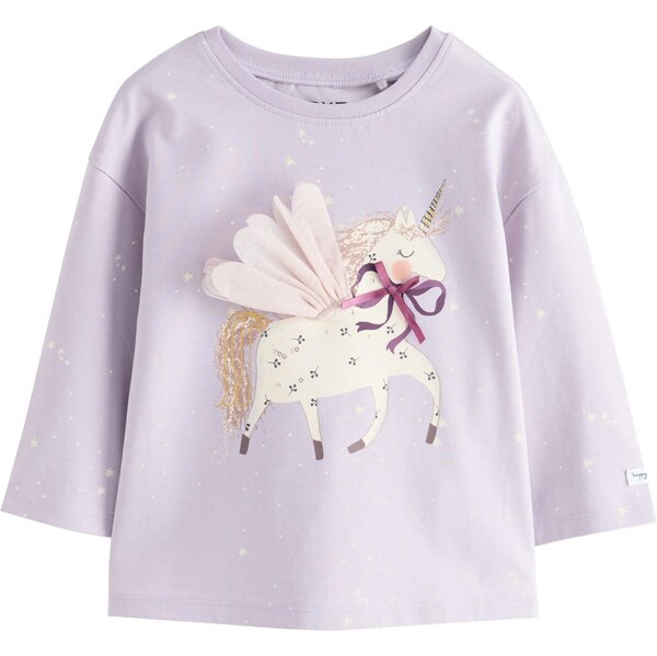 Next Tričko zlatá / fialová / orgovánová / biela 65892550