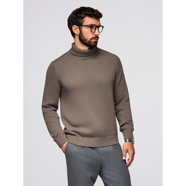 Ombre Golf mens knitted sweater - gray-brown 65685298