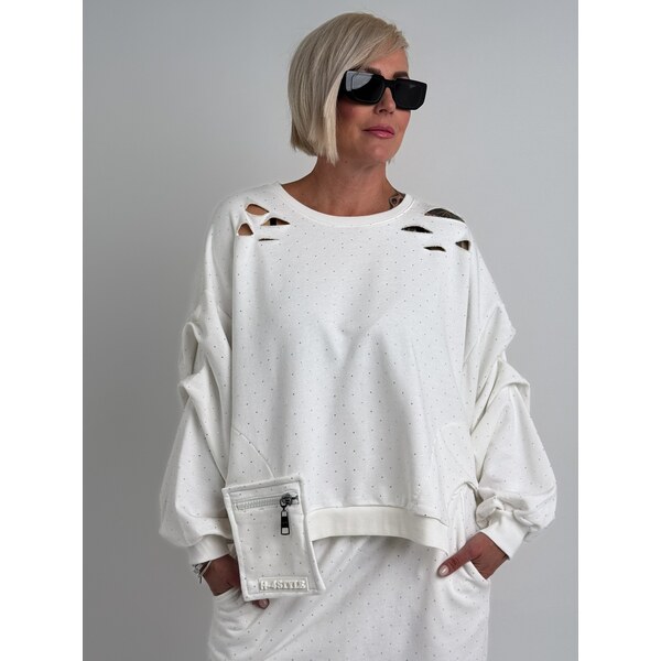 H4 Krémová mikina CHARON 689 65613652