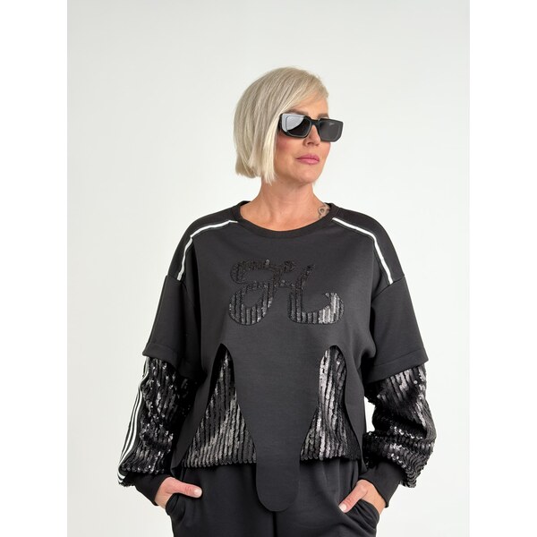 H4 Čierny top s flitrami NEMAS 691 65613666