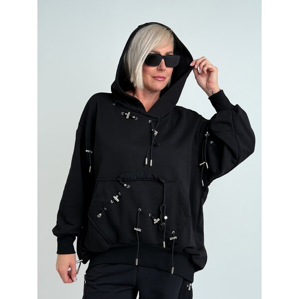 H4 Čierna mikina ELARA 603 65613670