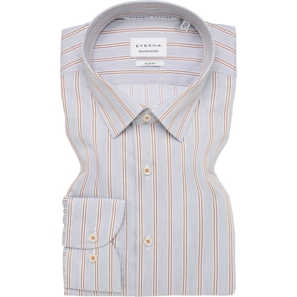 Pánska bavlnená Dynamic Cotton košeľa s prúžkom ETERNA slim fit 65614446