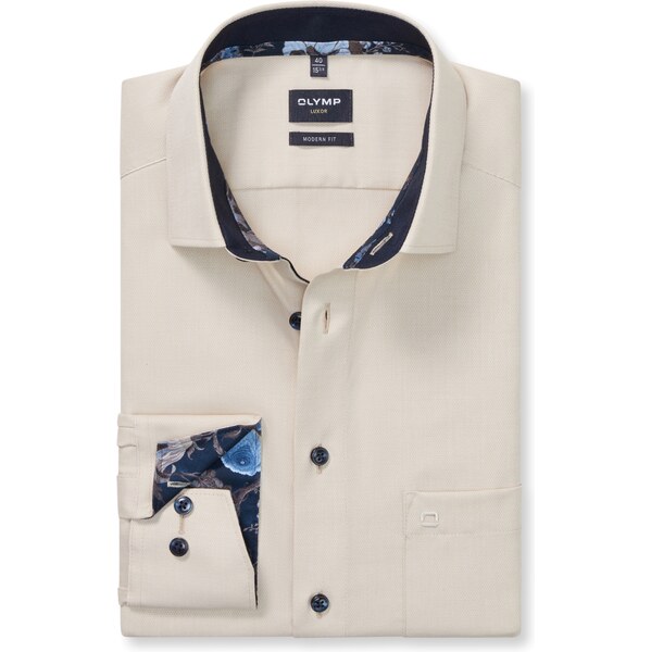 Pánska béžová košeľa Luxor OLYMP modern fit 65614457