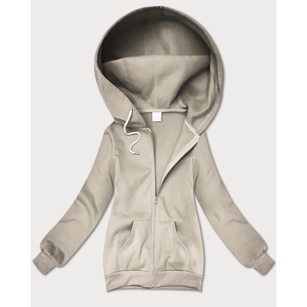 Béžová dámska mikina s kapucňou na zips SWest (B-12#) 65726333