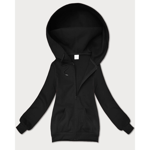Čierna dámska mikina na zips s kapucňou SWest (B-12#) 65726329