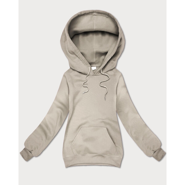 Béžová voľná klokanka s kapucňou SWest (B-11#) 65726325