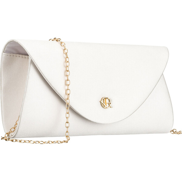 Dámska spoločenská listová biela kabelka – Rovicky 65615050