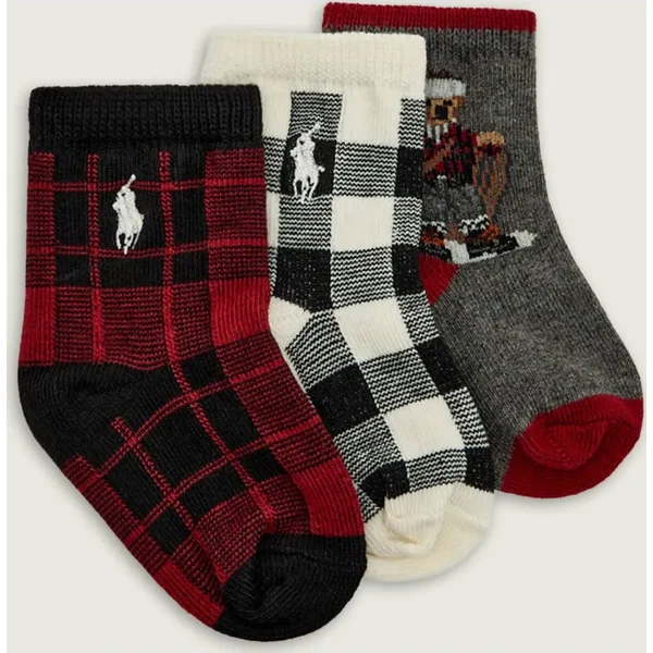 POLO RALPH LAUREN Ponožky 3-balenie HOLIDAY SLED BEAR 65614694