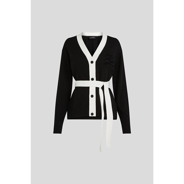 SVETER KARL LAGERFELD AUTOGRAPH CONTRAST CARDIGAN 67047522