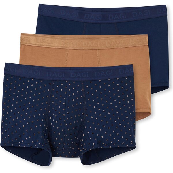 Dagi Boxerky námornícka modrá / svetlohnedá / biela 65619659