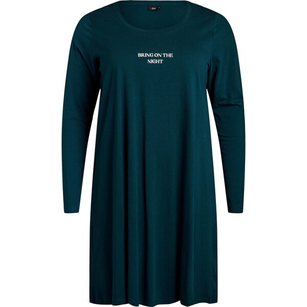 Zizzi Nočná košieľka Mally tmavozelená / biela 65661313