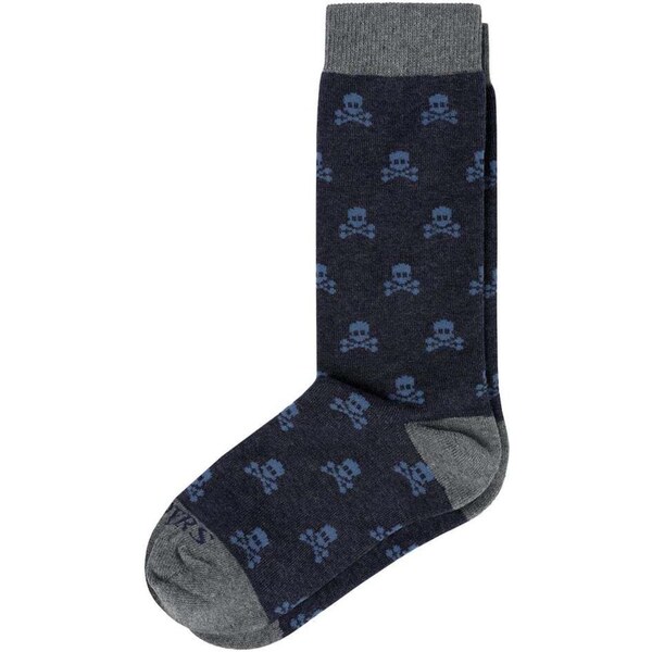 Scalpers Ponožky Skull modrá / námornícka modrá / sivá 65661327