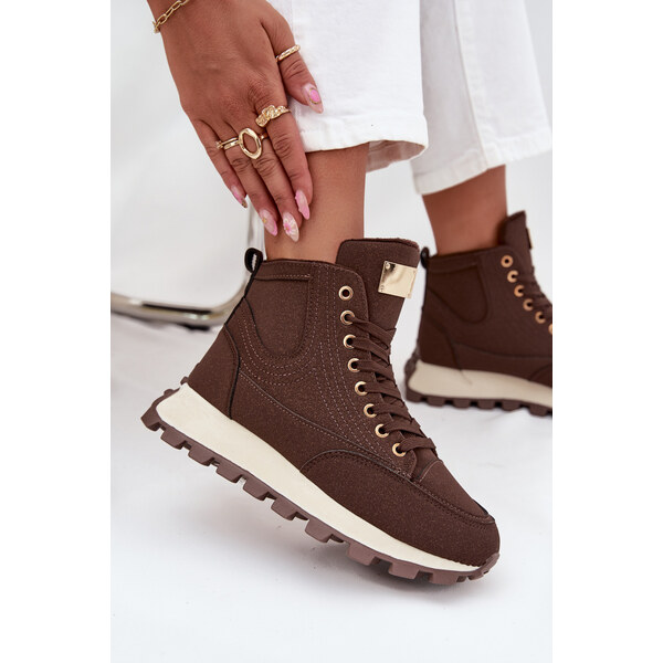 Boto Dámske zateplené traperky na platforme 66474281