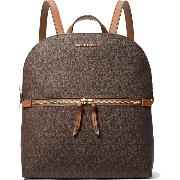 Michael Kors Batoh Dallas Medium Signature Logo Backpack Brown 65634444