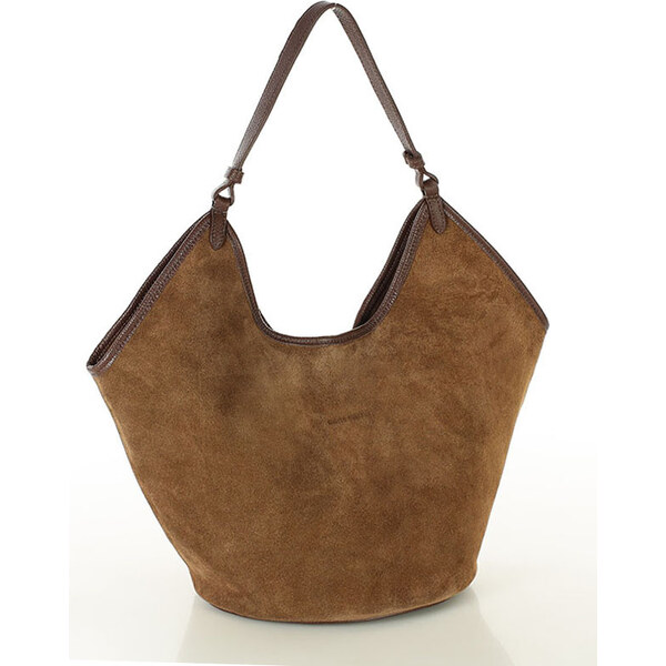 MARCO MAZZINI Dámska kabelka hobo z prírodnej kože | hnedá s289a 65622129