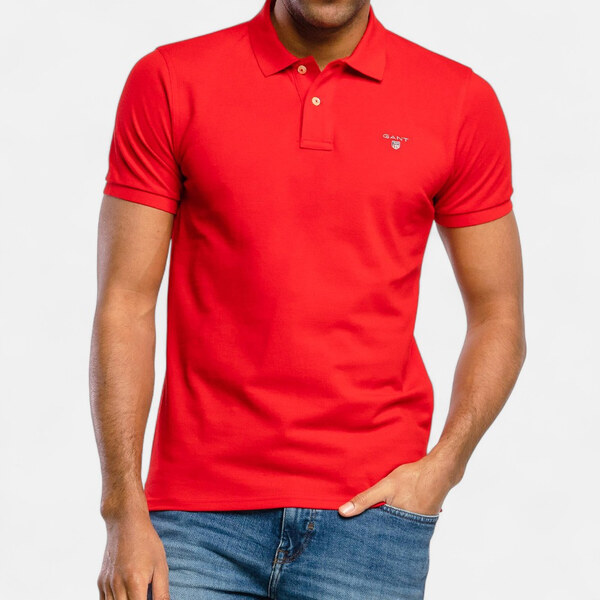 Pánské červené polo triko Gant 56443 65622182