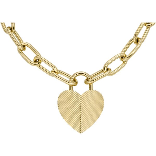 Fossil Výrazný pozlátený náhrdelník Srdce Harlow JF04656710 66586877
