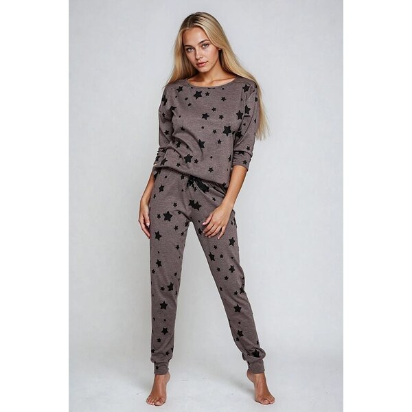 Sensis Dámske pyžamo Woman star hnedé 25552079