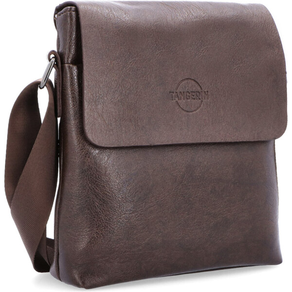 Pánska taška zo syntetickej kože Tangerin hnedá 2327 H 65626059