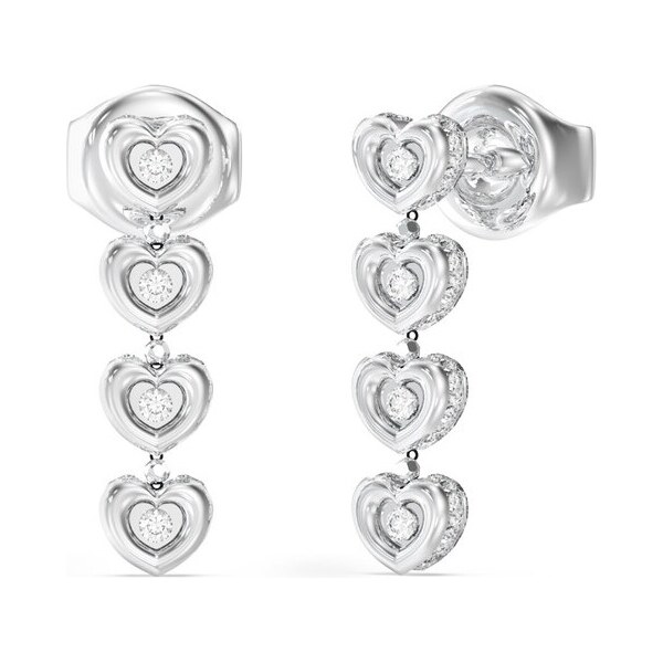 Guess Visiace srdiečkové náušnice s kryštálmi LOVE JUBE05473JWRHT/U 66582239