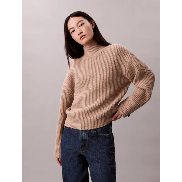 Calvin Klein Jeans Vlnený polorolák | Relaxed fit 65628250