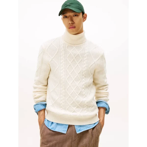 Tommy Hilfiger Vlnený rolák | Loose fit | s prímesou kašmíru 65628304