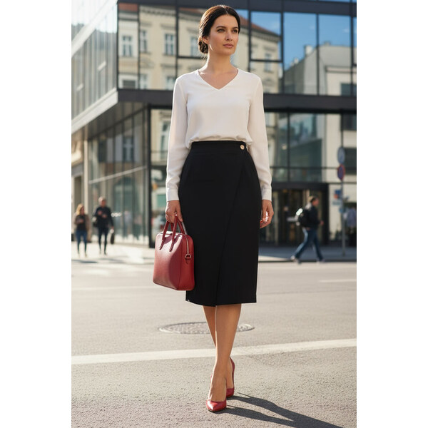 Lotika Lanová zavinovacia česká sukňa midi Premium quality 65628134