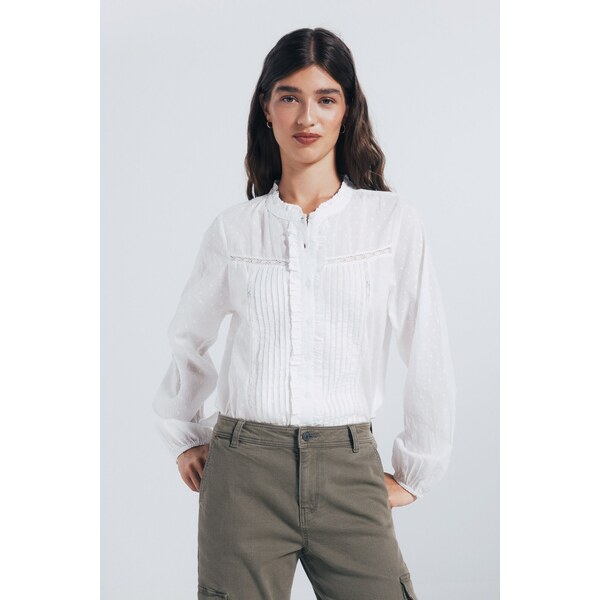SPRINGFIELD Blúzka s detailmi z plumetisu 65628887