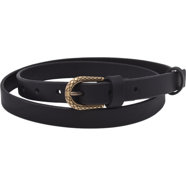 Mercucio Kožený dámsky opasok 722-20-27 čierny pracka Medúza 65629059