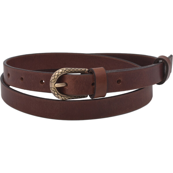 Mercucio Kožený dámsky opasok 722-20-28 tmavohnedý pracka Medúza 65629060