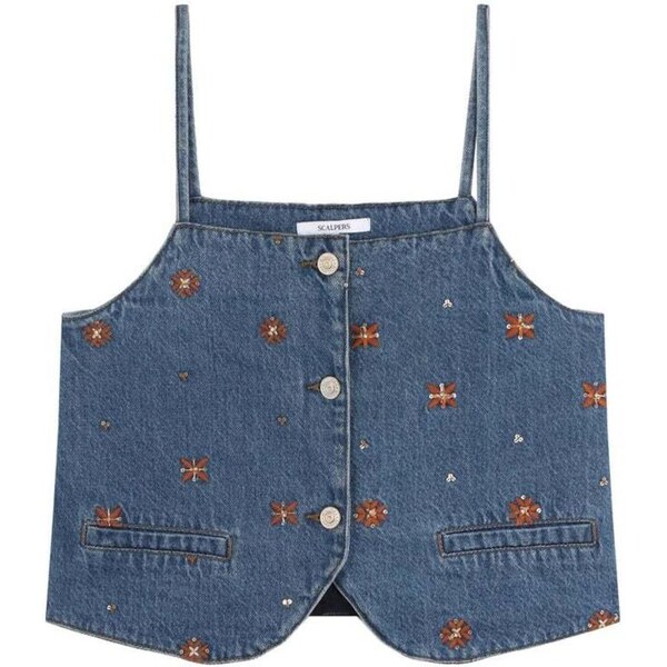 Scalpers Top modrá / hrdzavohnedá / žltá 65888703