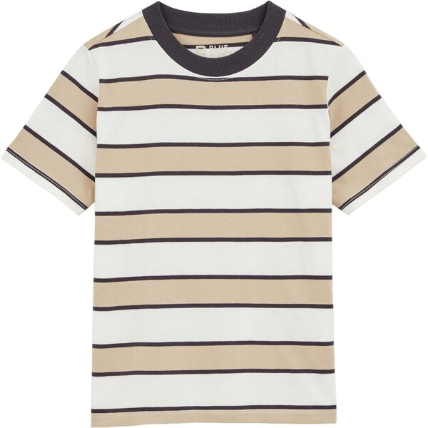 WE Fashion Tričko béžová / tmavobéžová / čierna 65889011