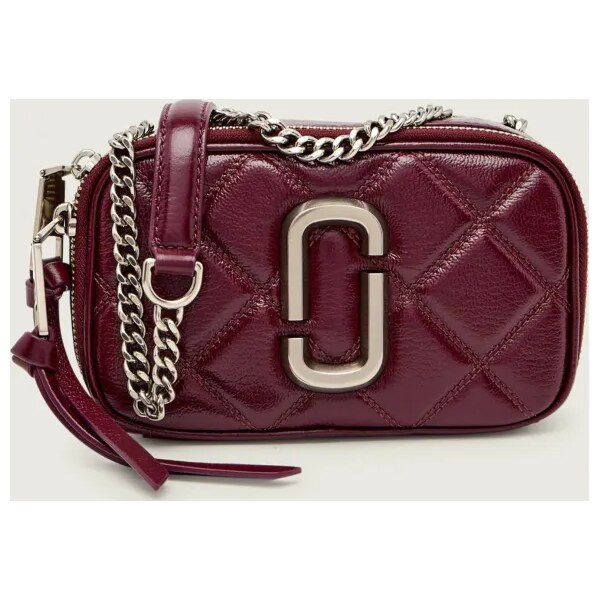 Marc Jacobs Kožená crossbody kabelka The Quilted Softshot 65633143