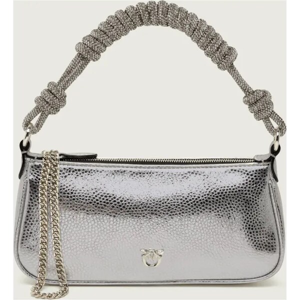 Pinko Kožená kabelka na rameno Mini Half Moon 65628390