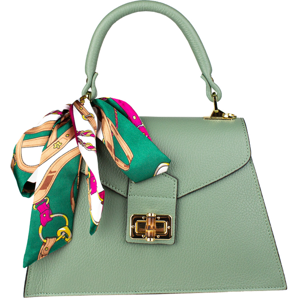 Zelená kožená talianska crossbody kabelka Flavia Khaki NovaKabelka.sk 65651613