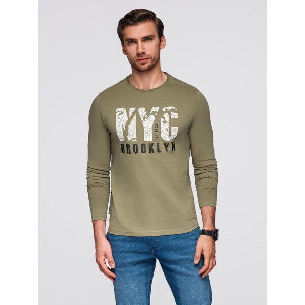 Ombre Pánske tričko s dlhým rukávom NYC Brooklyn 65688464