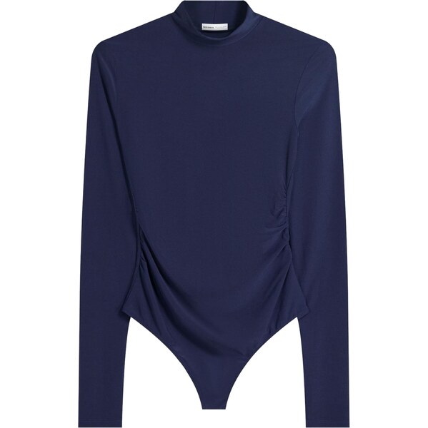 Bershka Košeľové body námornícka modrá 66009633