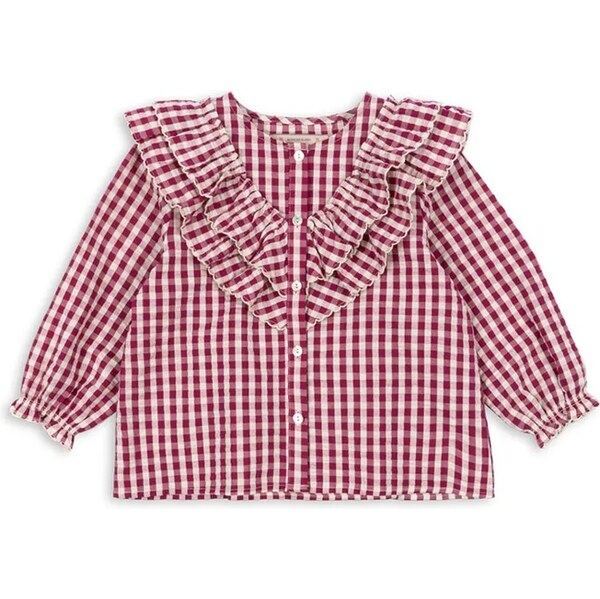 Detská bavlnená blúzka Konges Sløjd KIM FRILL BLOUSE GOTS 65708222