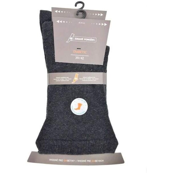 Olet Pánske zdravotné ponožky bez gumičiek Zdravé ponožky sivá 39-42 2 65667910