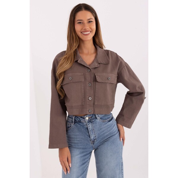 MladaModa Krátka džínsová bunda so zapínaním na gombíky model 02972 65670191