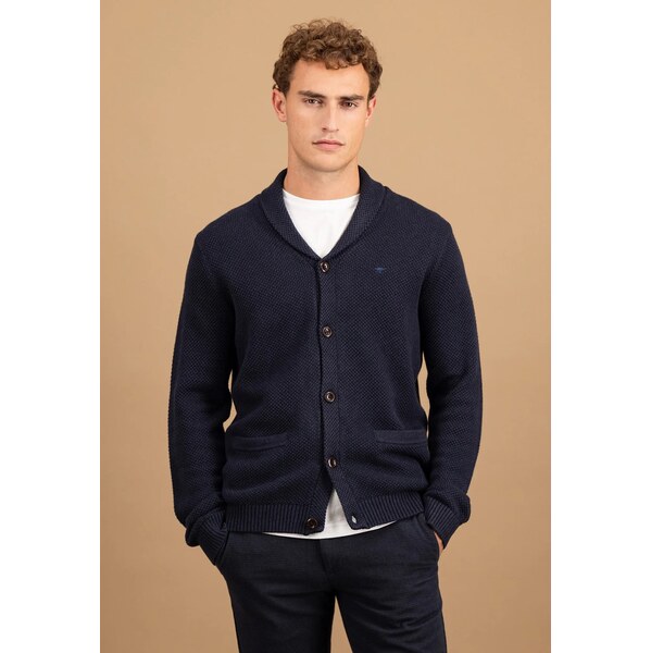 Pánsky prémiový modrý kardigán FYNCH-HATTON 65670319