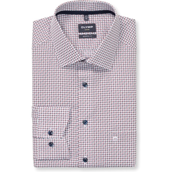Pánska bavlnená vzorovaná košeľa OLYMP modern fit 65670329