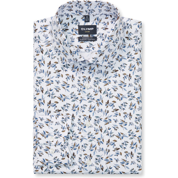 Pánska vzorovaná košeľa Climate Control OLYMP modern fit 65670330