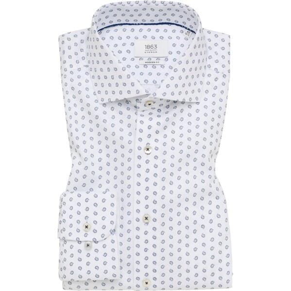 Pánska biela košeľa s potlačou ETERNA modern fit 65670336