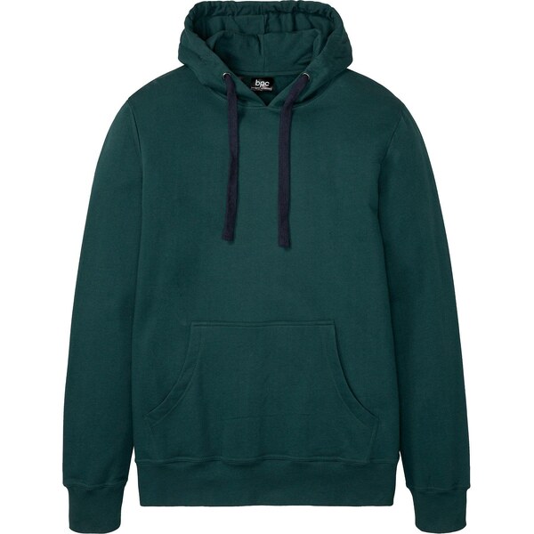 bonprix Mikina s kapucňou z čistej bavlny, farba zelená 45574649