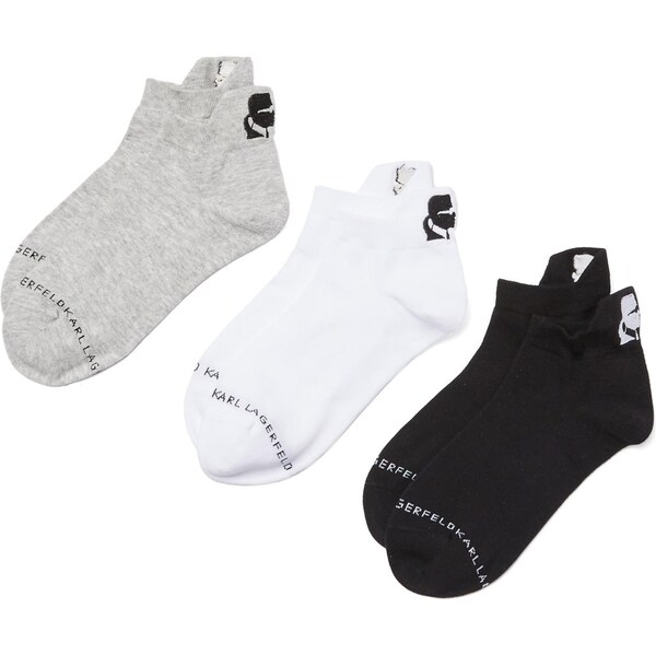 Karl Lagerfeld Ponožky sivá / čierna / biela 65678631